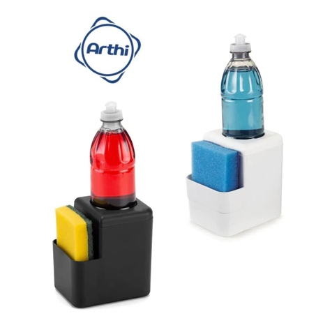 Porta Detergente E Bucha 500ml Branco Utilidades De Cozinha Dasplast Ref:0160