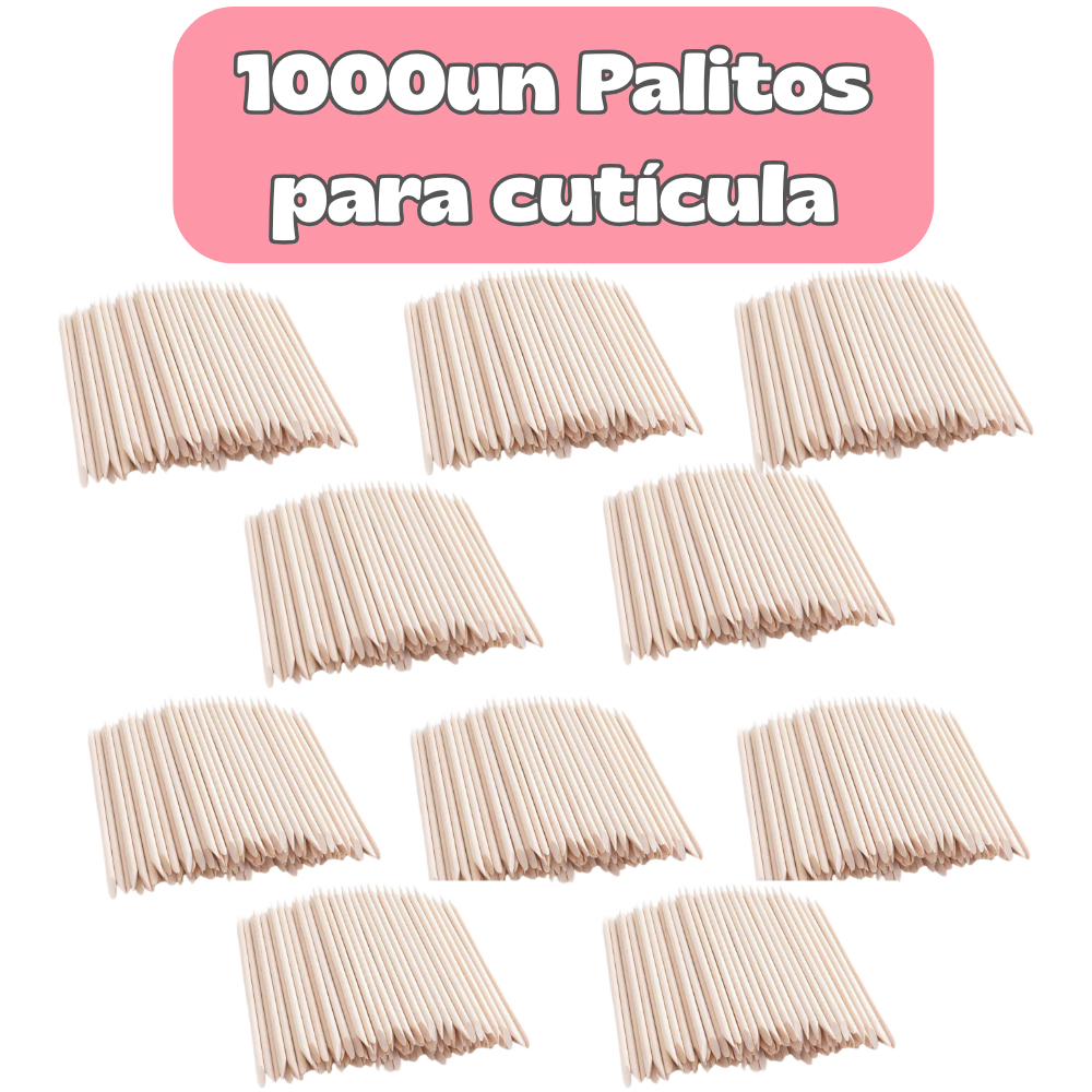 Palitos de Laranjeira para Cutícula Manicure Pedicure Estética Salão de Beleza Spá