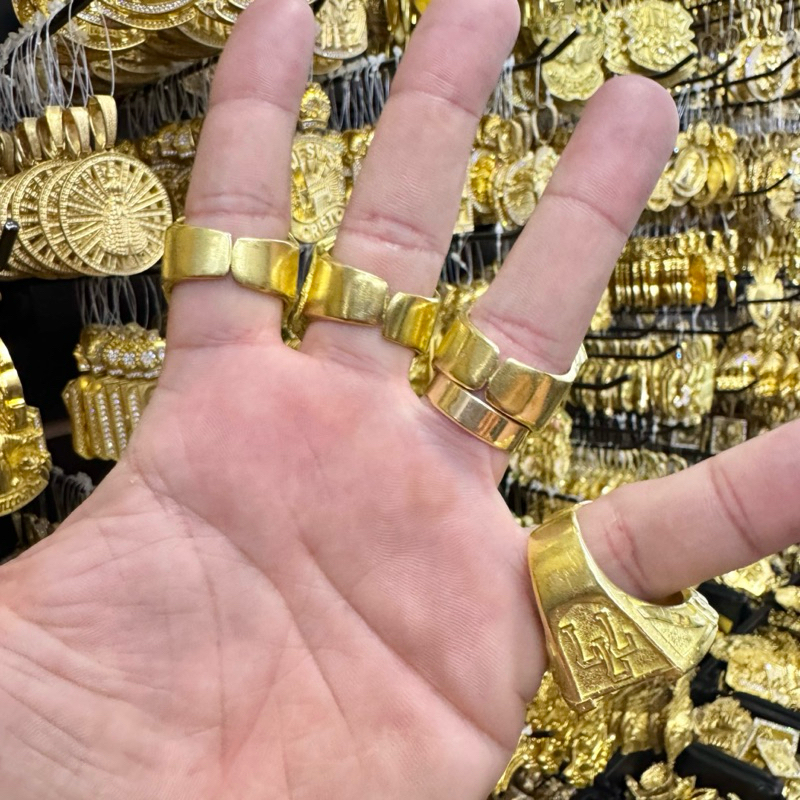 Anel trevo chefinho sorte 100% moeda antiga dedeira regulável