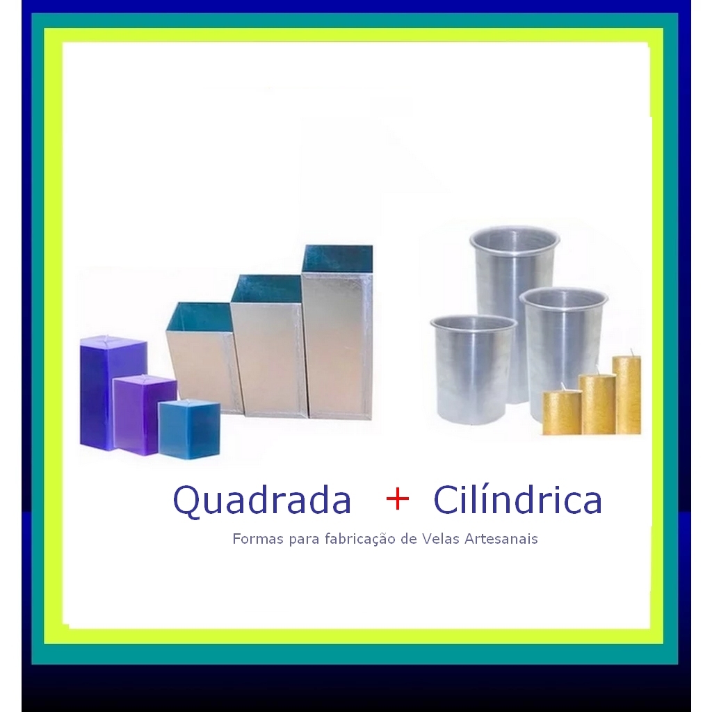 Forma para Velas Artesanais - ( Quadrada + Cilindricas ) em Oferta na Shopee