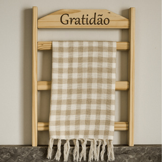 Escadinha para pano de prato cozinha com frase Lavabo Decorativo Toalha Suporte para pano em Oferta na Shopee