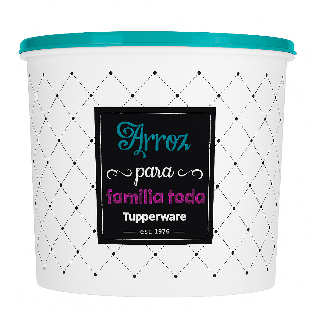 Caixa Arroz 5kg Tupperware Bistro Original | Pote Hermético Cozinha Organização