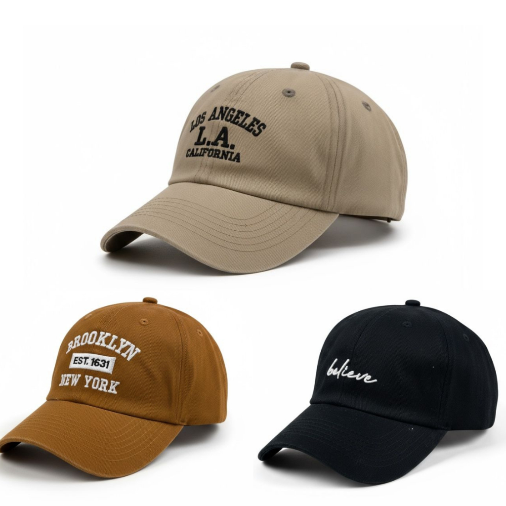 Kit 3 Bonés Marcas Retro Basebol Aba Curva Masculino e Feminino Regulagem Fitão Praia em Oferta na Shopee