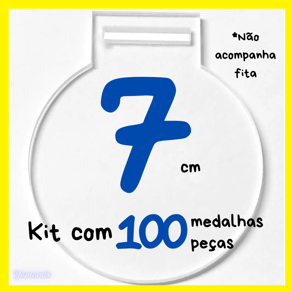Kit Medalhas Redondas Acrílicas 7cm Cristal – Personalizável, Lembrança e Premiação em Oferta na Shopee