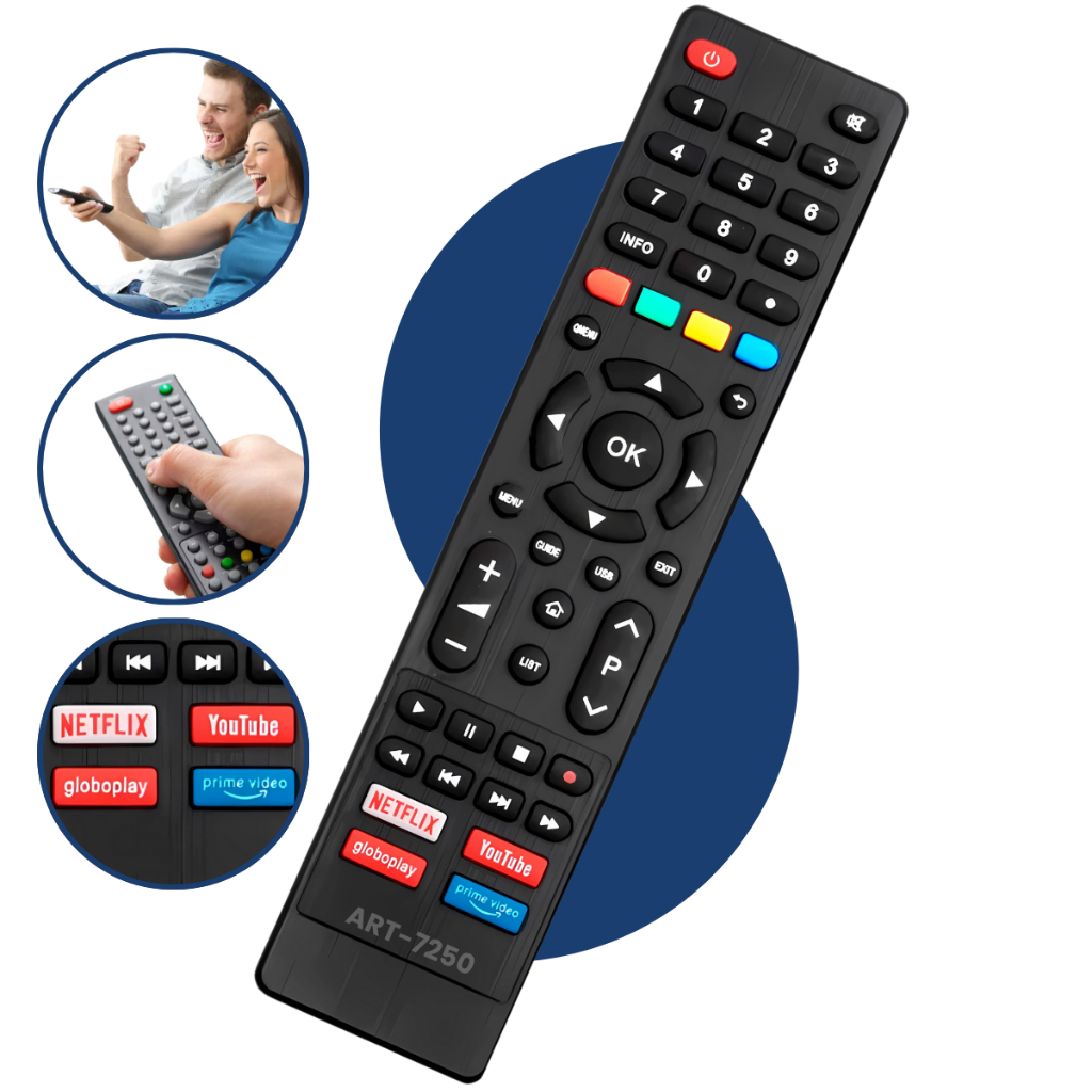 Controle Philco Smart Tv 4K LED Lcd Uhd