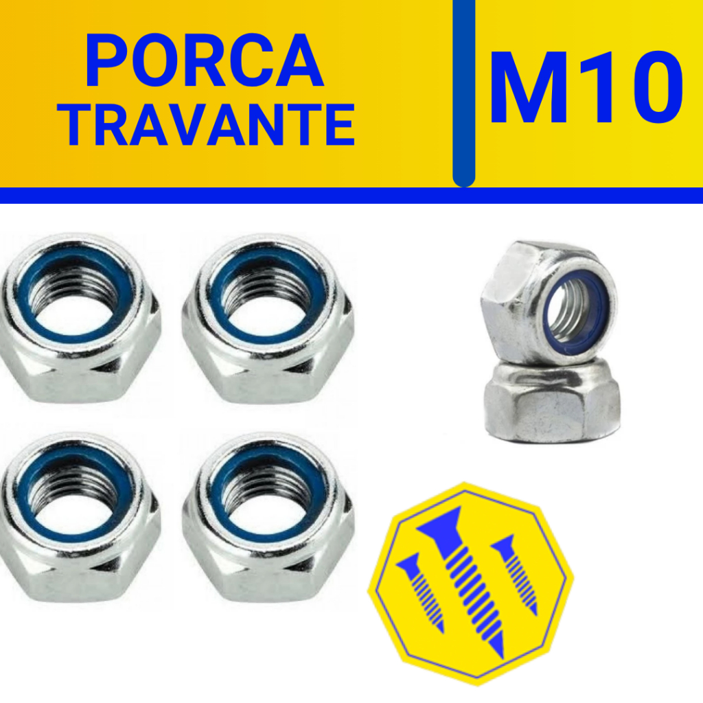 10 PORCA TRAVANTE M10 PORCAS TRAVANTE