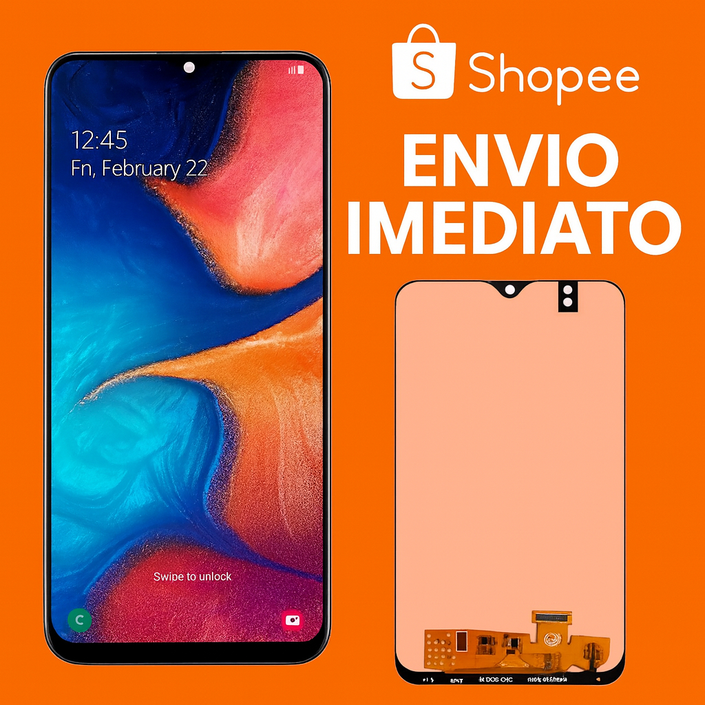 Display Tela Frontal Touch Comp. Compatível Galaxy A20
