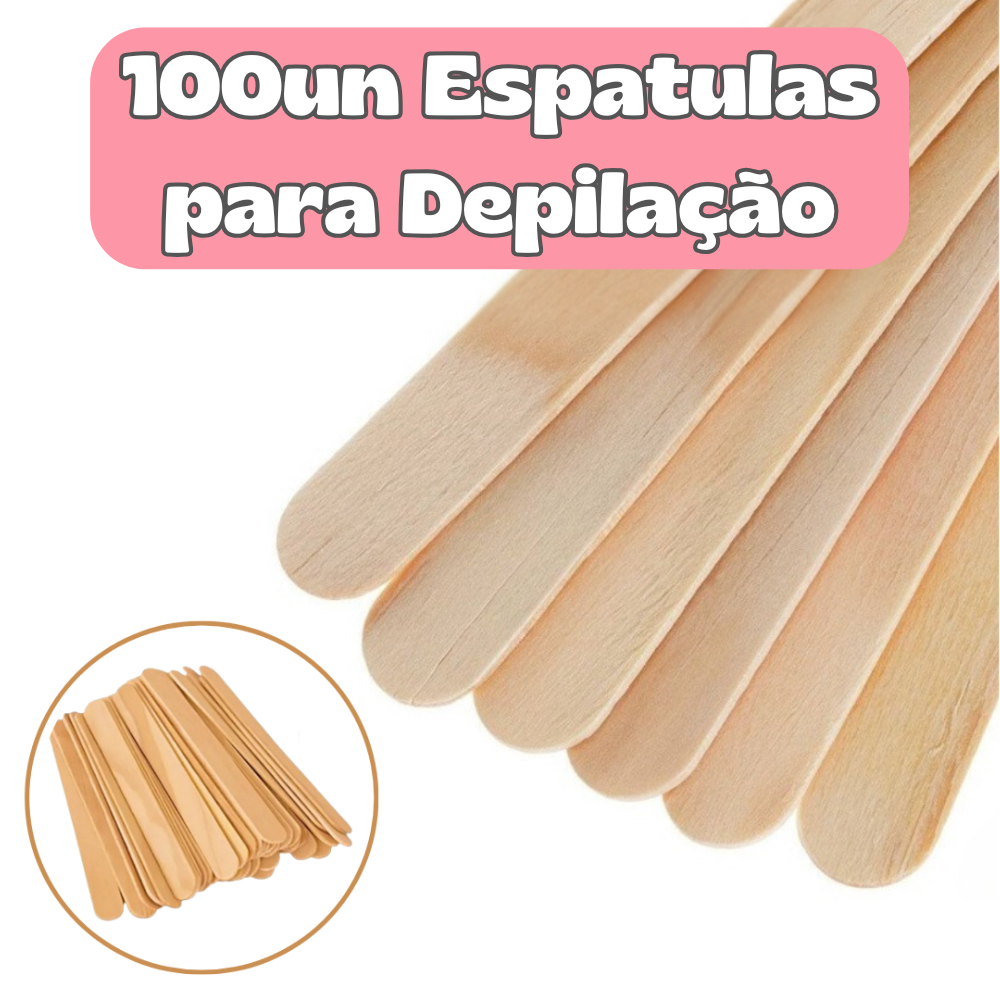 Kits Espatula de Madeira Depilação Descartável Estética Clinicas Salão de Beleza Manicure Pedicure em Oferta na Shopee