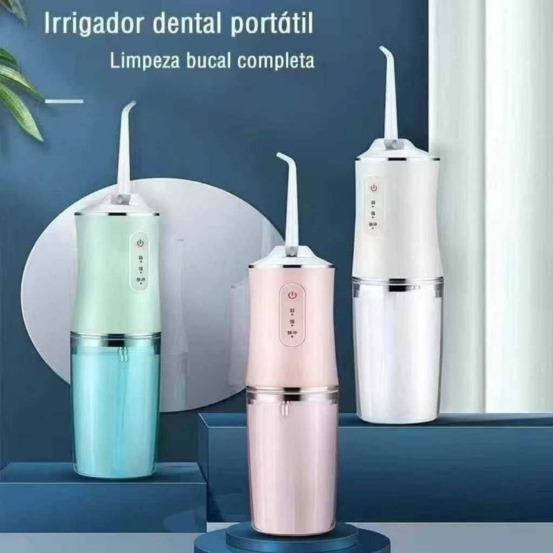 Irrigador Dental Oral Recarregavél 220ml Higiene Limpeza Bucal Portátil Limpador de Dente