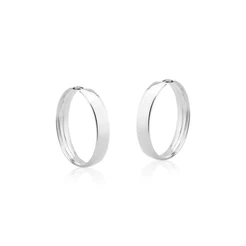 Brinco Argola de Prata 925 Redonda Larga | Desconto Imperdível