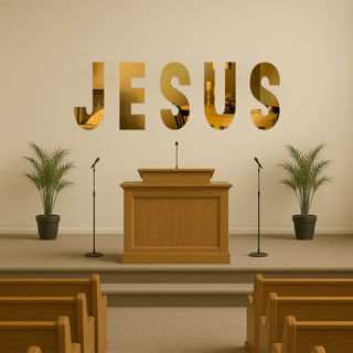 Letras Jesus 50 Cm Acrílico Espelhado Dourado Prata em Oferta na Shopee