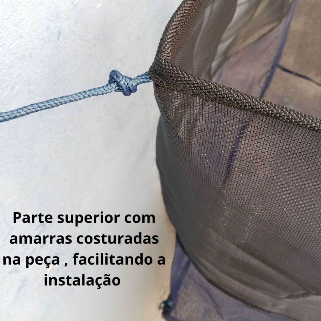 Tanque Rede Berçário P/alevino Com Comedouro 1,00x1,00x1,00