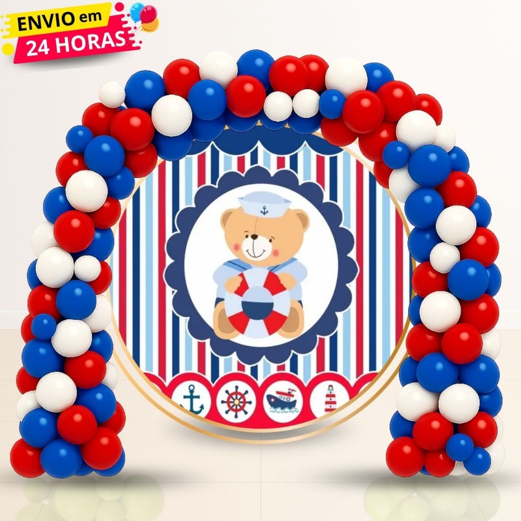 Kit 150 Balões Latex 6,5"  Para Arco Desconstruido Tema Marinheiro Decoração Aniversário Festas em Oferta na Shopee
