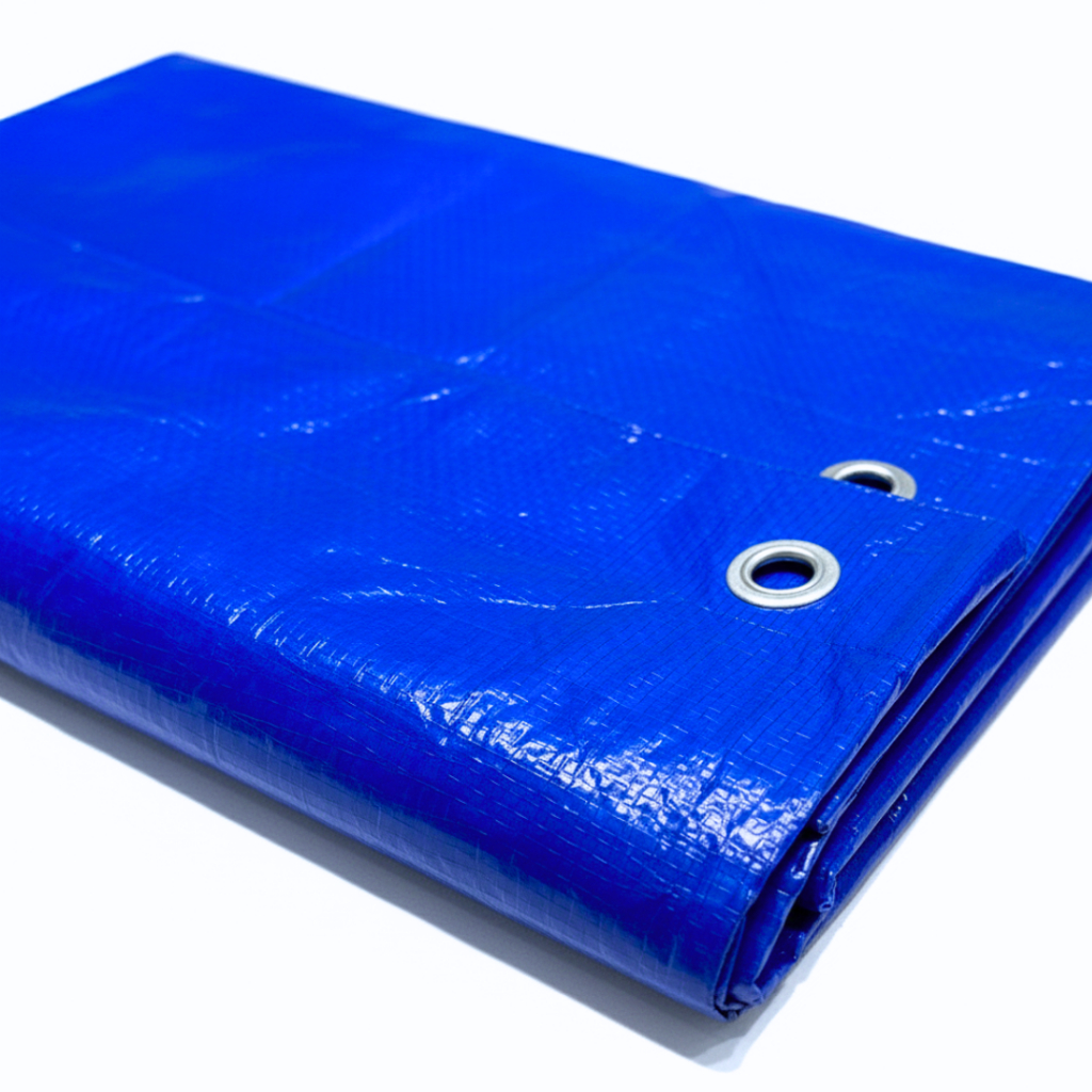 Lona Mil Azul Multiuso Impermeável Com Tratamento UV 2x3m 150 Micras + Fixadores- Primelonas