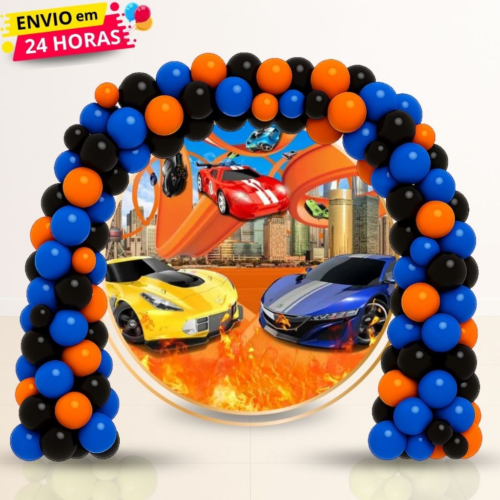 Kit 150 Balões Latex 6,5"  Para Arco Desconstruido Tema Carros Corrida Decoração Aniversário Festas