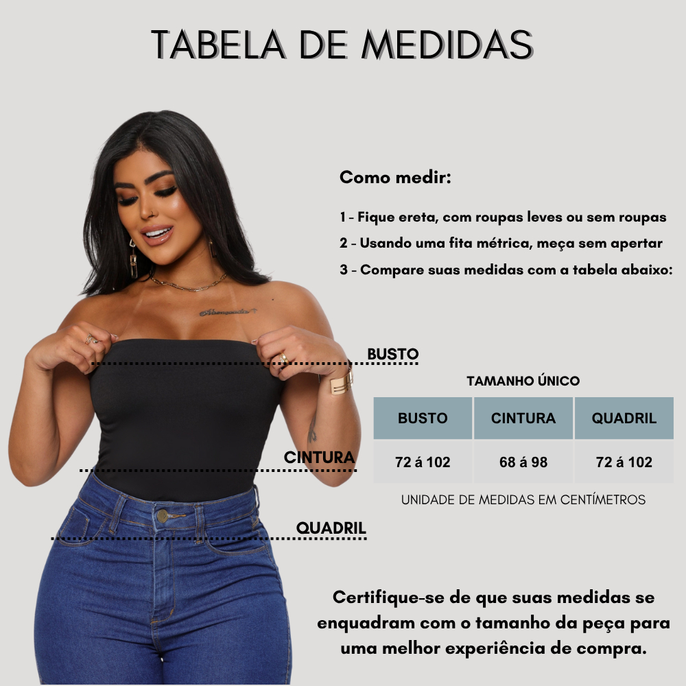 Body Feminino Tomara Que Caia Forro Duplo Casual E Confortável