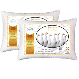Kits Travesseiros Penas e Plumas De Ganso 70x50 Antialérgico Antiácaro Preço Baixo em Oferta na Shopee