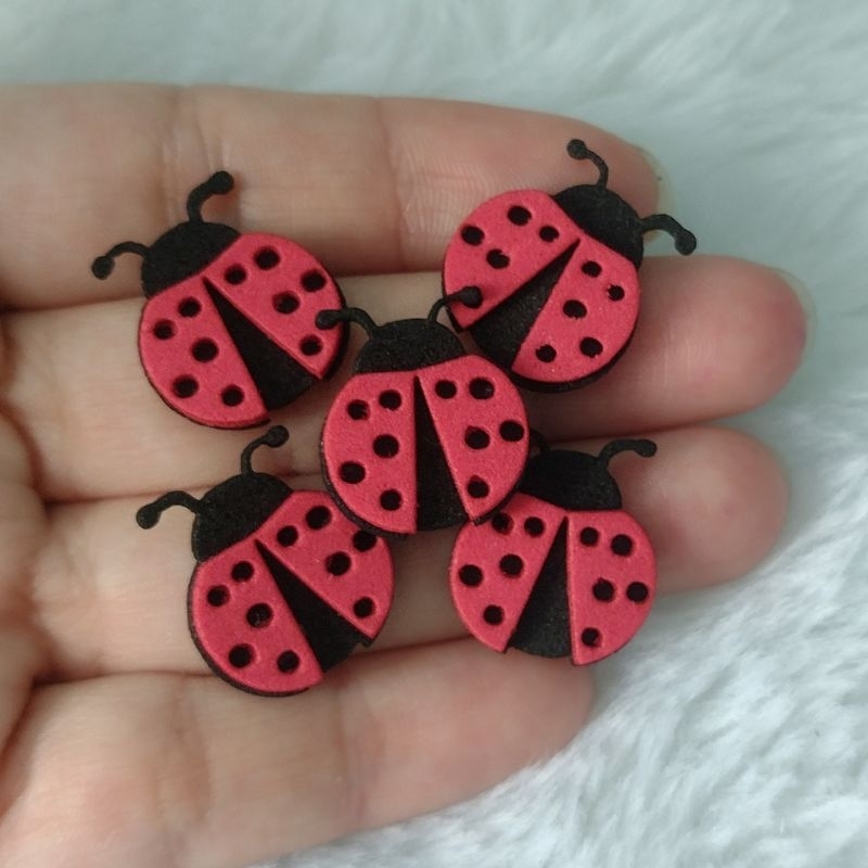 Mini Aplique EVA Joaninha 2cm |  Decoração Festa Infantil, Bolo Fake, Artesanato, scrapbook e Recursos Pedagógicos