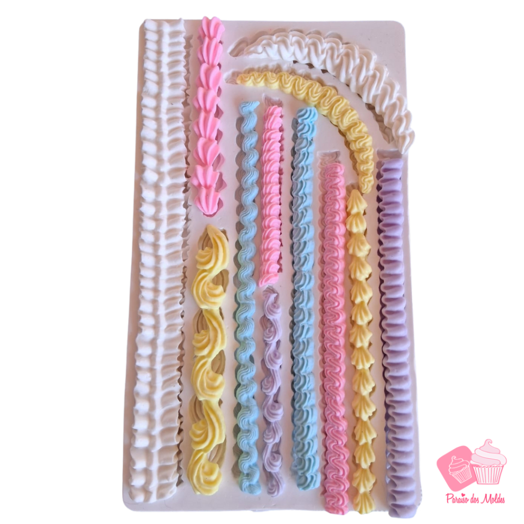 Molde de Silicone Placa para Confeitar Confeitaria e Biscuit 2475 em Oferta na Shopee
