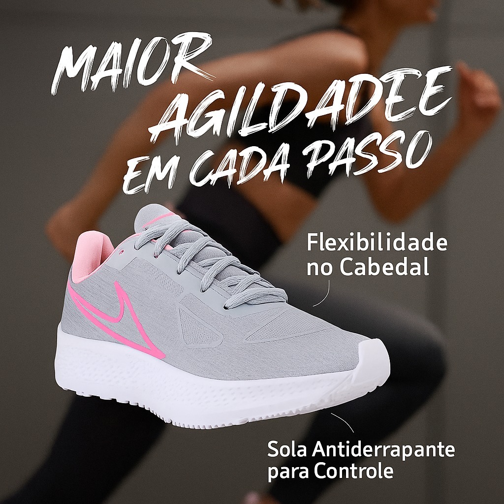 Tênis Feminino Esportivo Multifuncional – Leveza e Estilo para o Seu Dia a Dia Academia Treino em Oferta na Shopee
