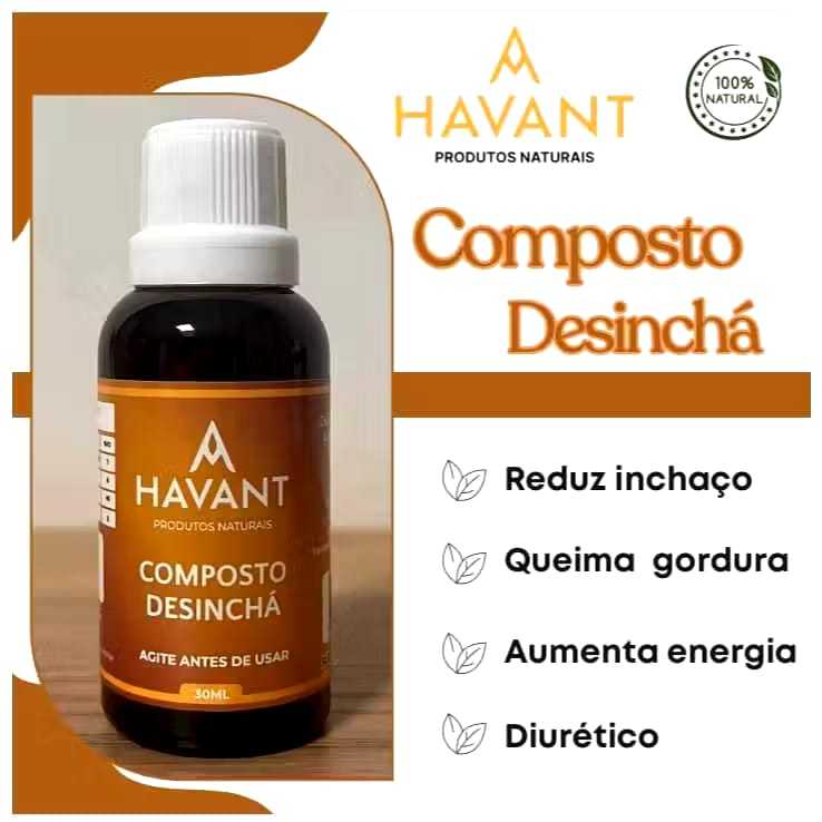 Composto Natural DES-INCHÁ Extrato 30ml em Oferta na Shopee