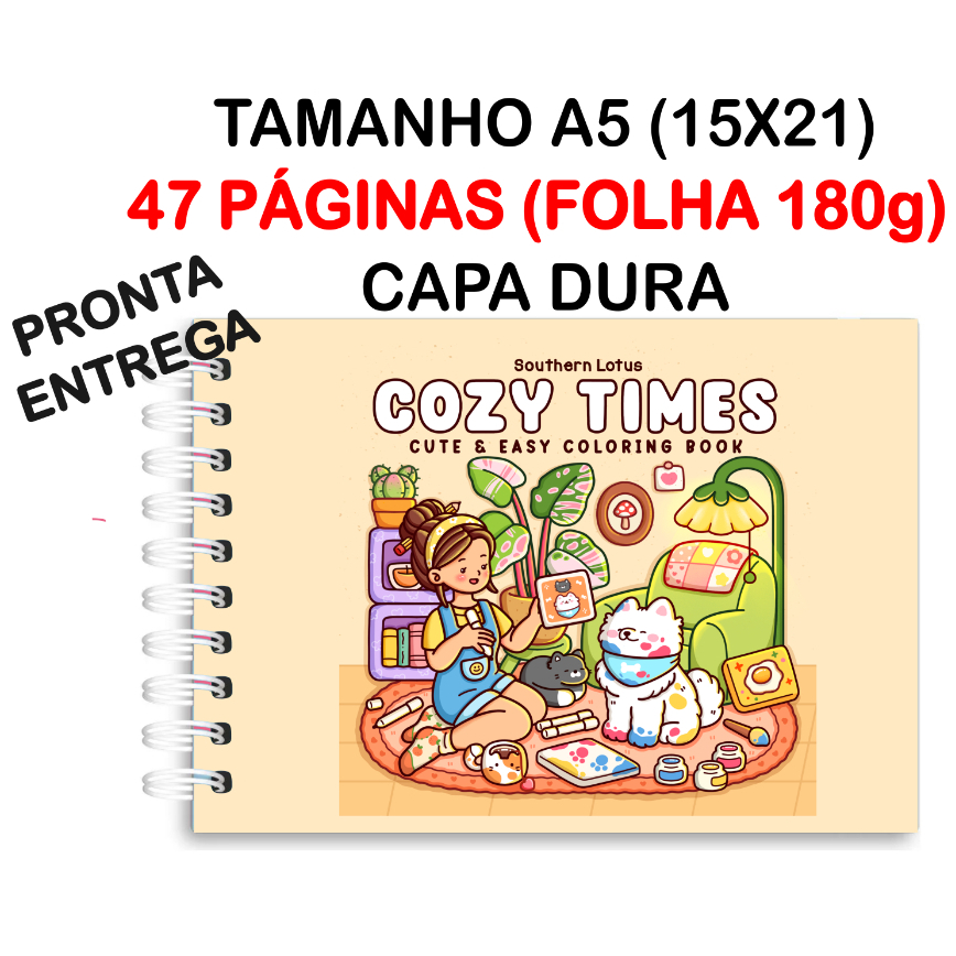 Livro Cozy Times PRONTA ENTREGA - 46 páginas - Capa dura em Oferta na Shopee
