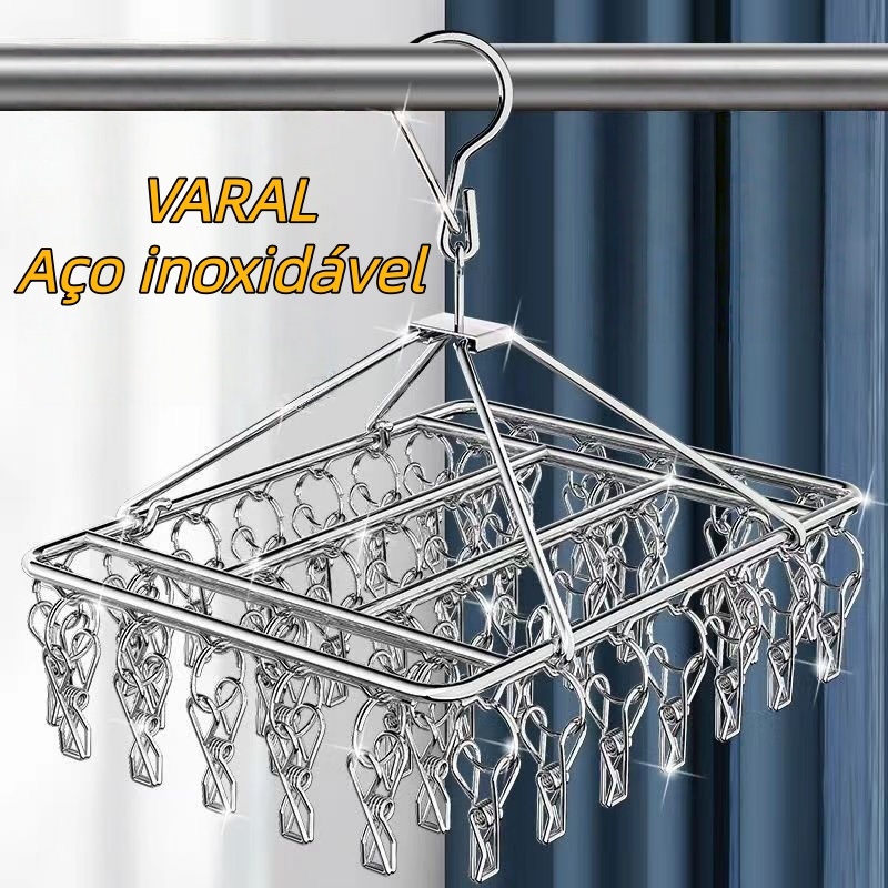 Varal Aço inoxidável Prova Da Agua Prendedores Forte Para  Roupa Roupa de Bebe Calcinha Cueca Meia Roupa Intima