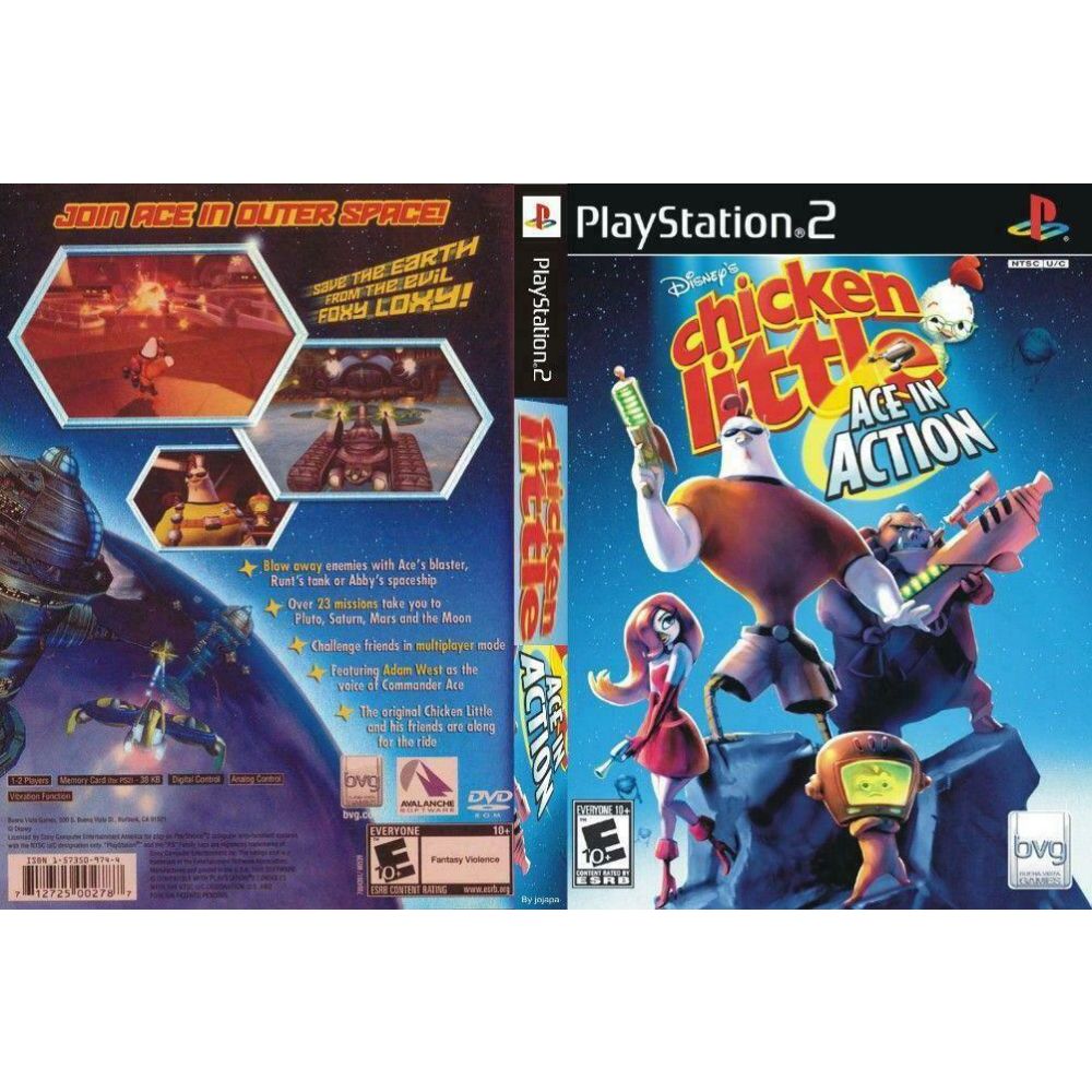 Jogo Chicken Little Ace in Action - PS2 - Playstation 2 desbloqueado