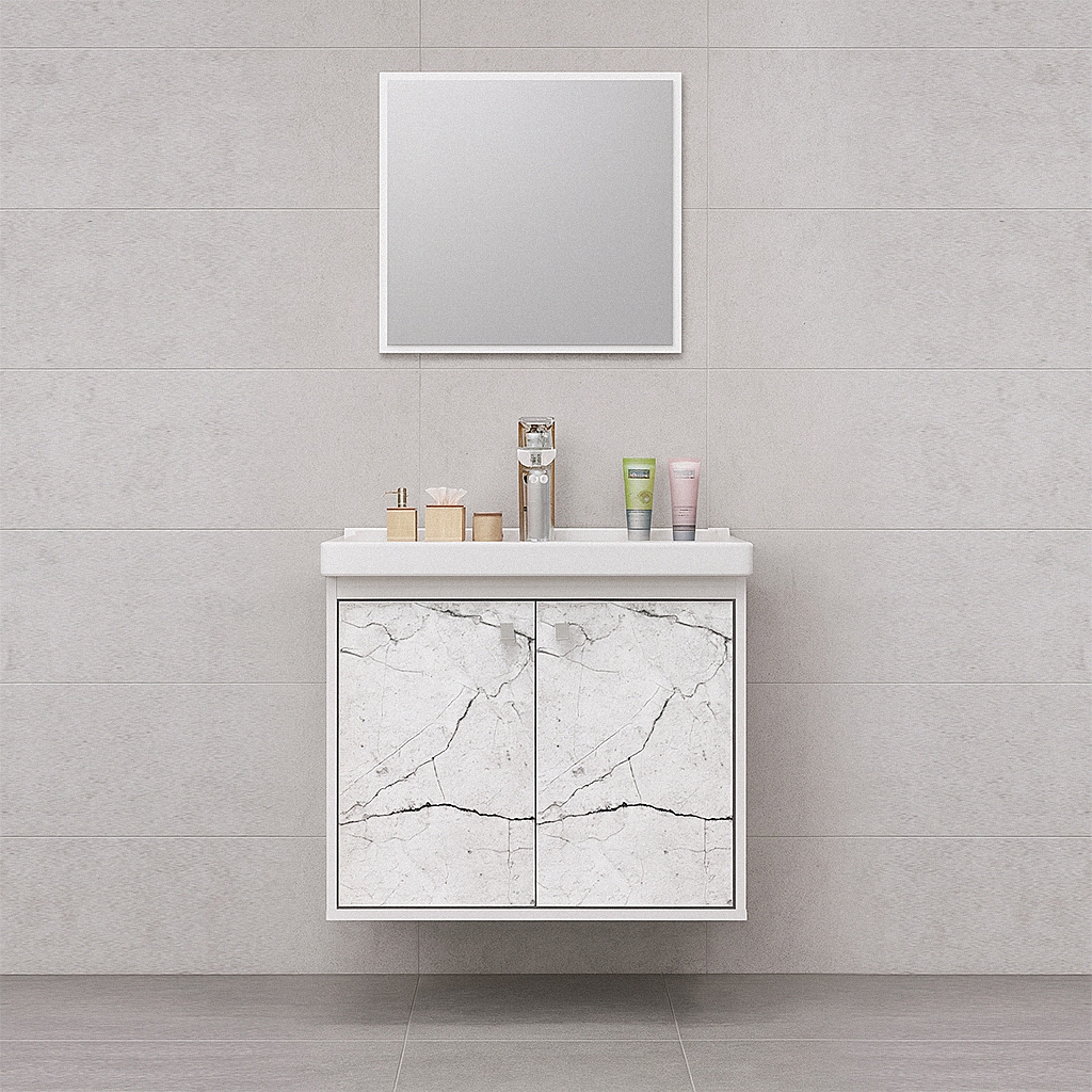 Kit Gabinete para Banheiro 50cm MDF com Cuba + Espelheira em Oferta na Shopee