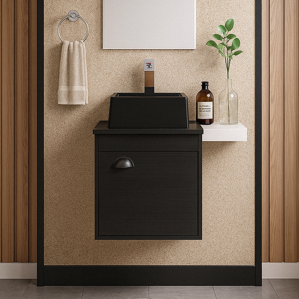 Gabinete para Banheiro 40cm MDF com Cuba em Oferta na Shopee