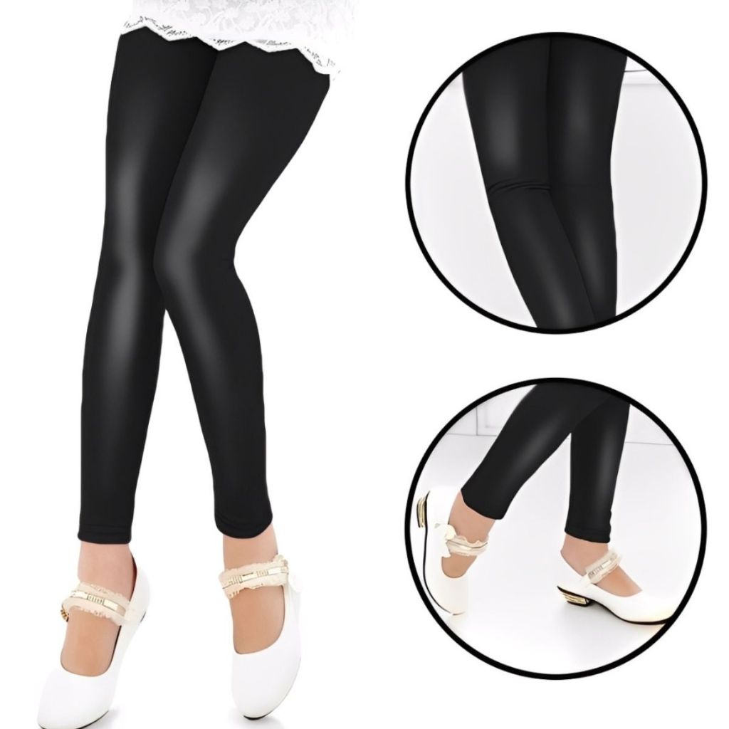 Legging Infantil CIRRE BRILHOSA PRETA   Calça Infantil Preta   Calça Legging Infantil Cirre Preta