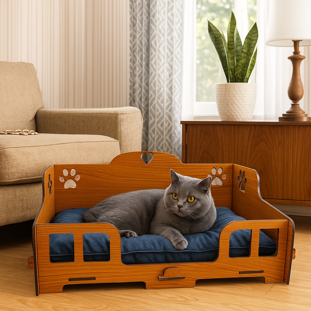 Cama Caminha Sofá Casa Para Pet, Cachorro Gato Em Mdf em Oferta na Shopee