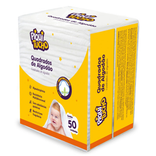 Algodão Quadrado Piquitucho Com 50 Unidades em Oferta na Shopee