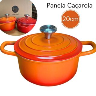 Panela Caçarola Nanocerâmica 20cm Antiaderente 2,7L Fogão Indução Gás Elétrico Ceramico Forno Cores Vermelha Laranja em Oferta na Shopee