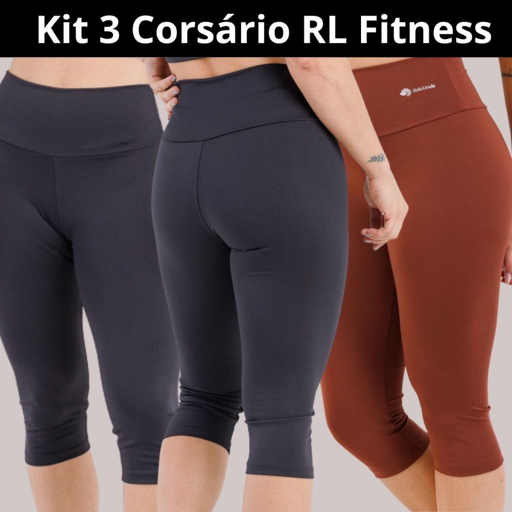 KIT 3 BERMUDAS CORSÁRIO BÁSICA LEGGING 90222-K3