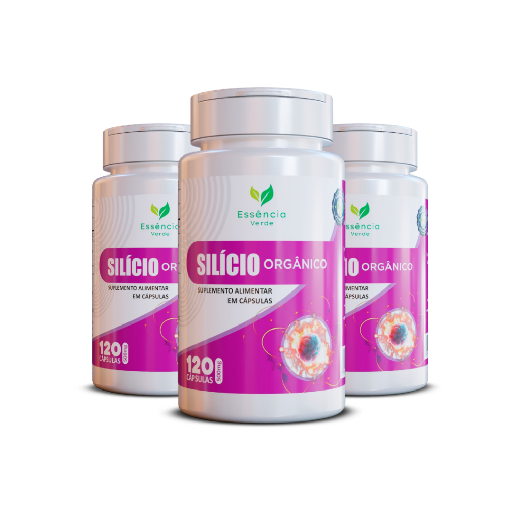 Silício Orgânico Cápsulas 500mg – Suporte Essencial para Pele, Cabelos, Unhas e Articulações