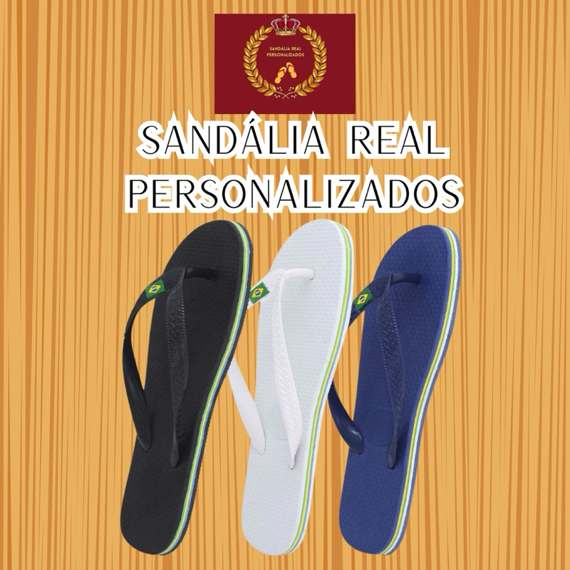 KIT 2 CHINELO LISO COM BANDEIRINHA