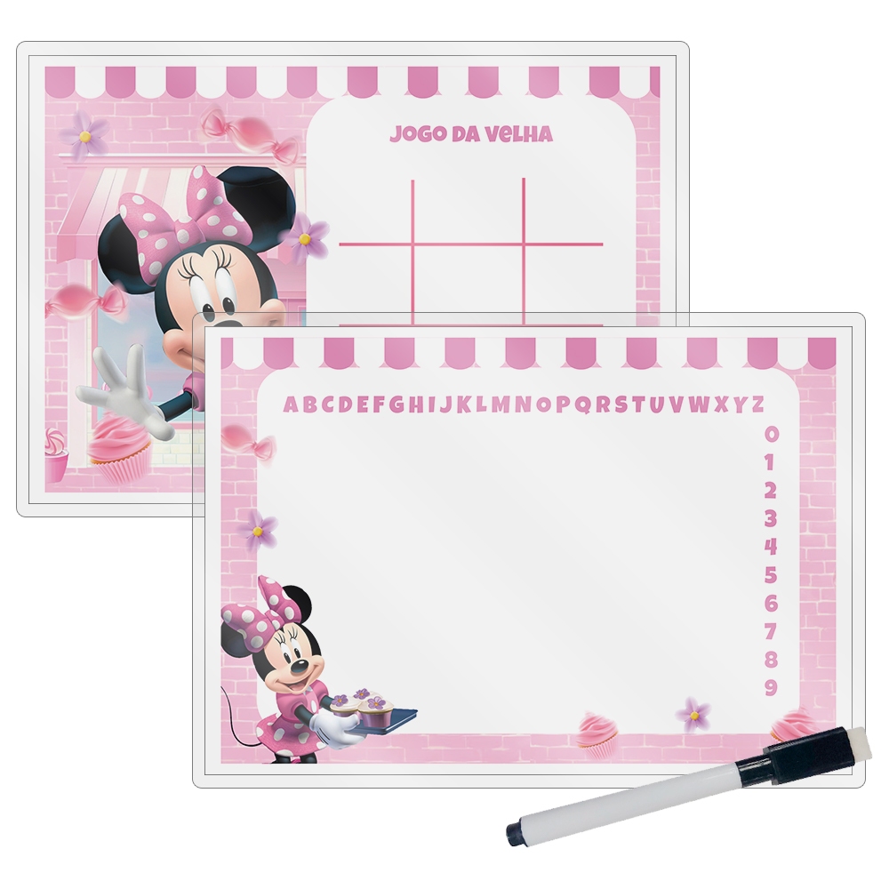 10 Kits de Lousas Magica Para aniversário infantil Lembrancinha Rapido envio Minnie Rosa Confeiteira