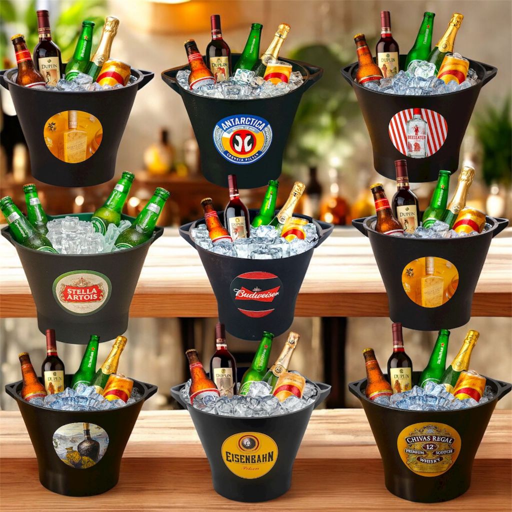 Baldinho de Gelo Cerveja 8L Personalizado Kit C/10