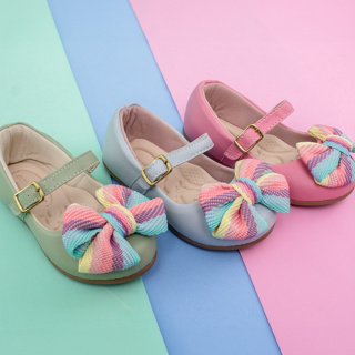 Sapatilha Menina Infantil Delicada Boneca Fivela Laço Colorido Unicórnio Promoção Confortável em Oferta na Shopee