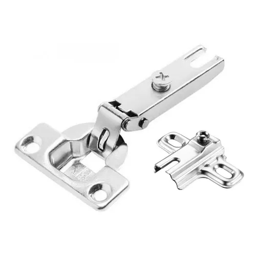 Kit Dobradiça Reta 26mm Alta Porta Armário Móveis com Calço Escolha a Quantidade