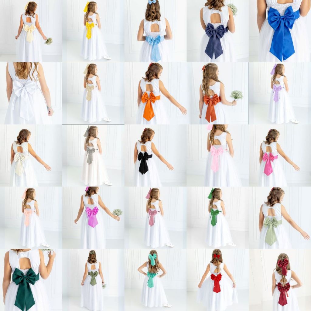 Laço Grande Para Vestido de Festa Casamento Acessório 25 CORES  Dama de Honra Florista REF4205 em Oferta na Shopee