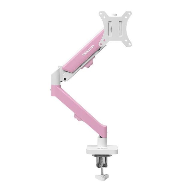 Suporte Articulado Para Monitor Zinnia Nimbo110 Soft Pink Edition, 13~32 Pol, Branco, ZNO-SPINK110-WL01-V2