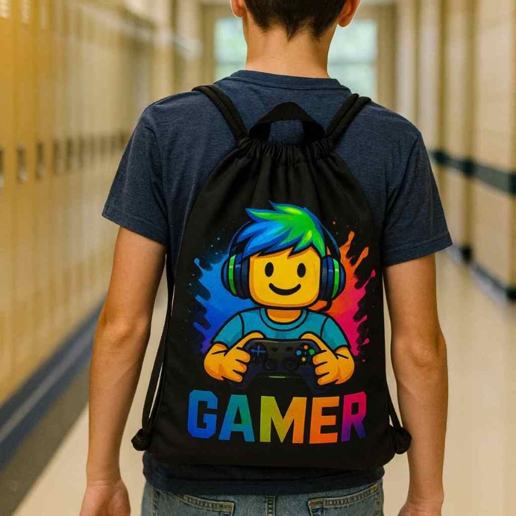 Mochila Saco Unissex Personagens Estampada Nylon Resistente Ipermeavel Lembrancinha em Oferta na Shopee