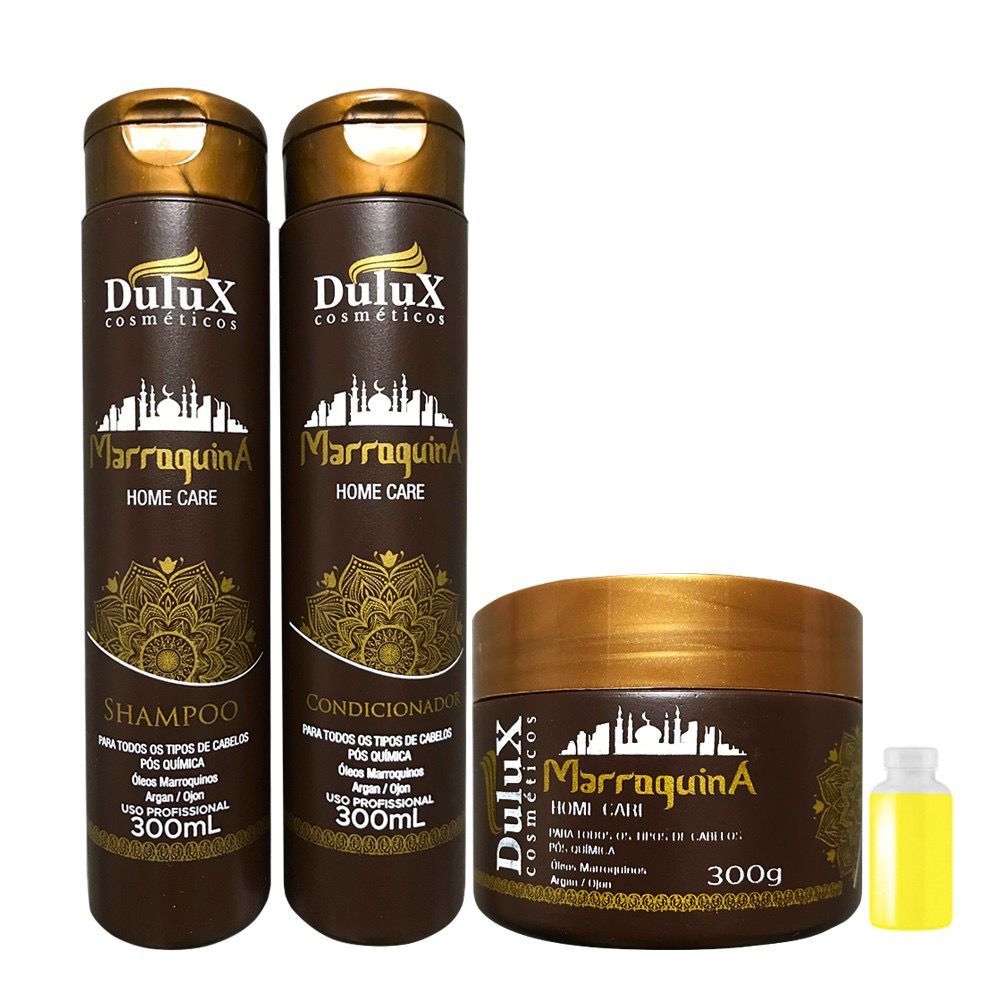 Kit Manutenção Cabelo Progressiva Shampoo e Condicionador Pós Química Dulux Marroquino