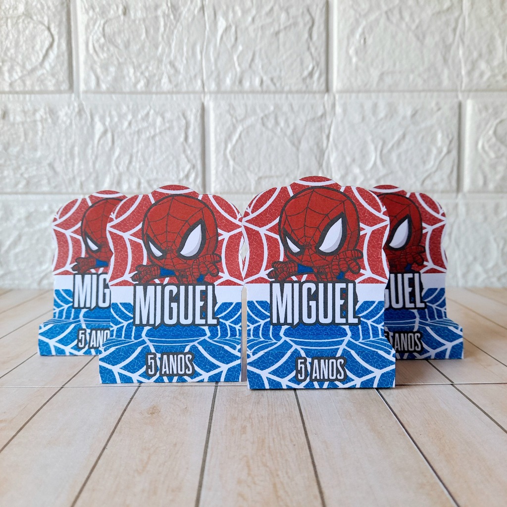 Porta Bis Duplo HOMEM ARANHA CUTE - DESMONTADO - Lembrancinha Festa Infantil