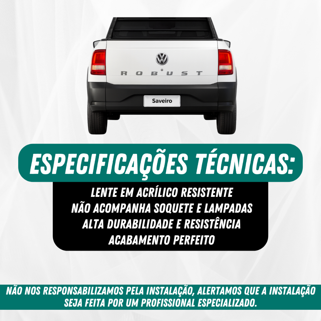 Lanterna Saveiro G7 Bicolor 2017 2018 2019 2020 2021 Robust ENVIO IMEDIATO — imagem 2 de 2