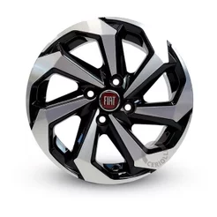 1 Roda Tarantula Aro 14 4x98 Fiat Argo Siena Palio Mobi Uno Bicos Brinde Preto Diamantado K71
