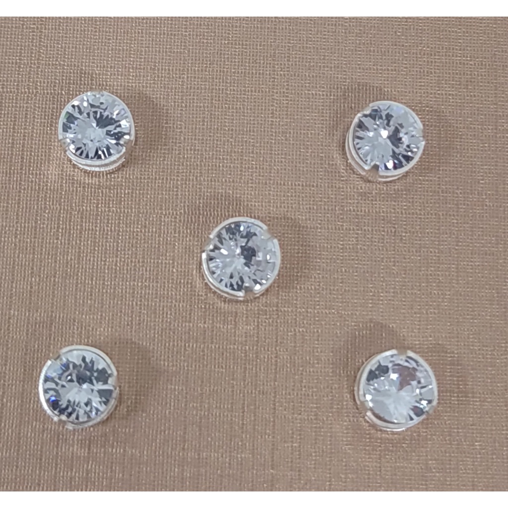 Pingente de Prata 925 Galeria Redondo com Zircônia 6.8mm em Oferta na Shopee