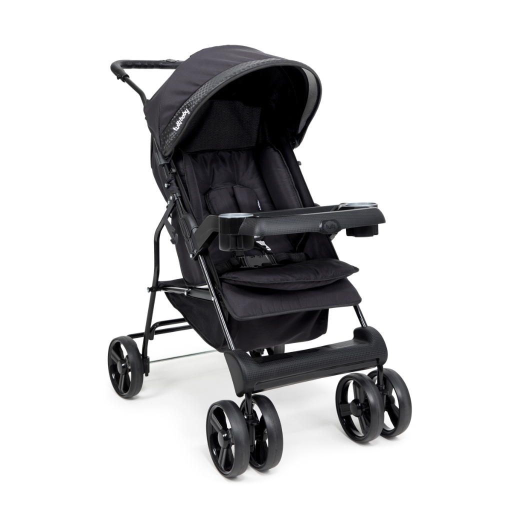 Carrinho Berço de Bebê 0 a 15kg Theros Preto Tutti Baby